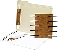 Smead 100 Pack 2-Prong Metal Fasteners, 2-Inch Capacity Brown Enamel - Durable File Folder Secure Secure Organization