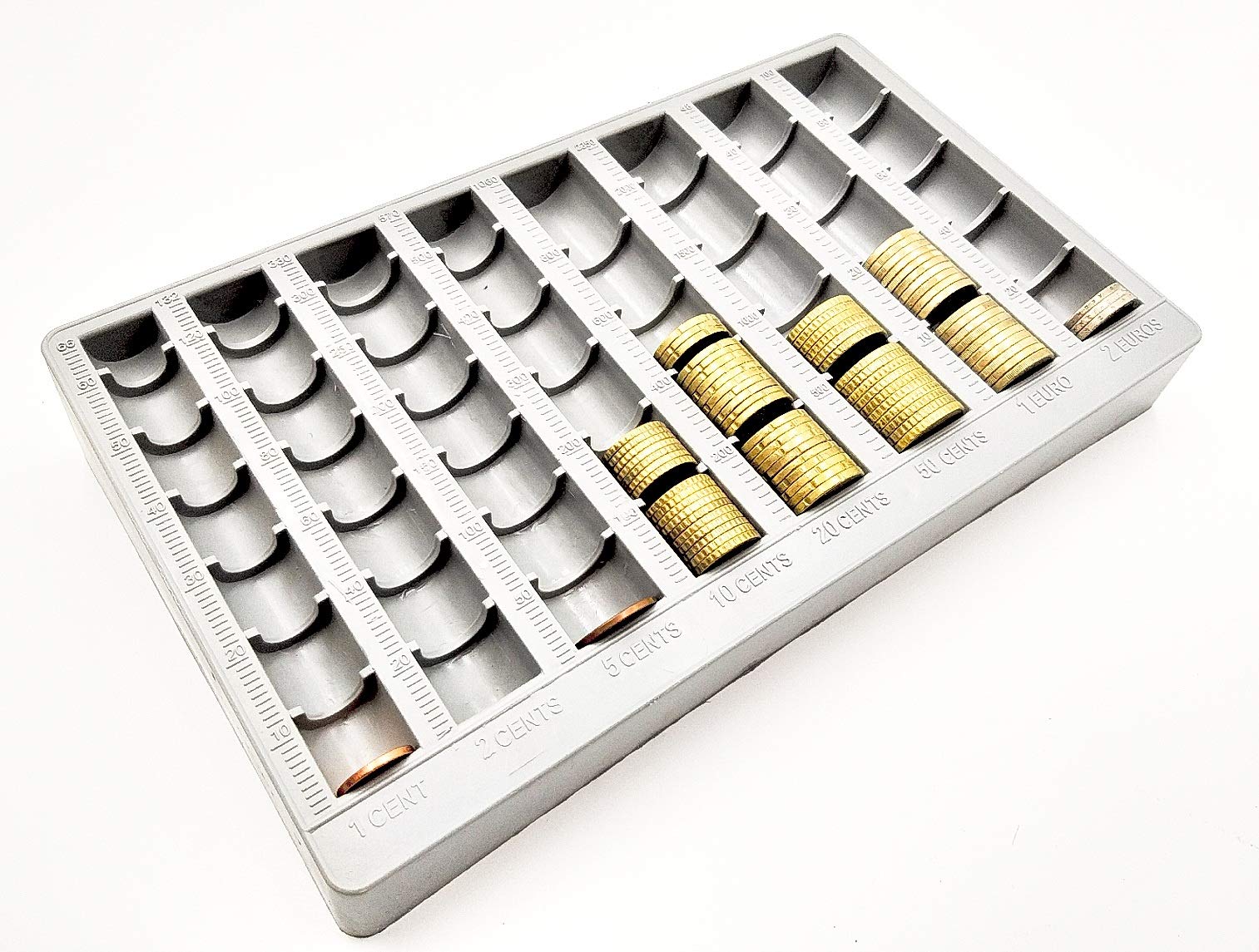 Compteur de Monnaie EURO Pratique - Organisateur de Caisse 26x15x5 cm