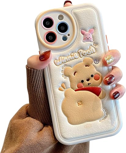 aartvark tees Compatible con iPhone 13 Pro Max, funda de piel TPU para teléfono en relieve de dibujos animados, goma suave a prueba de golpes para