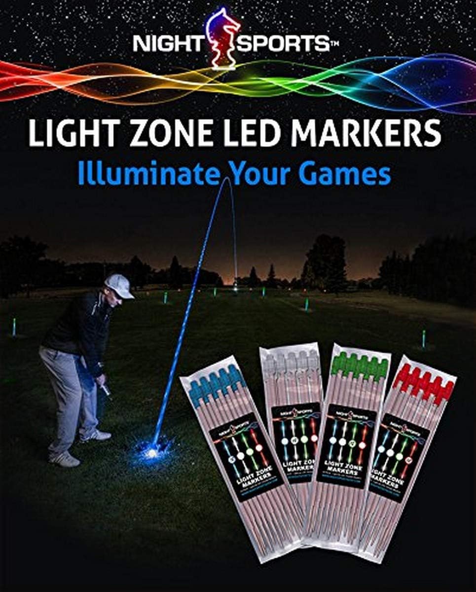 Night Sports USA Light Zone Golf Markers with 48 Night Sticks for All Night Time Activity