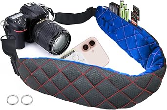 Camera Strap with Pockets & Thick Padded for Photographers