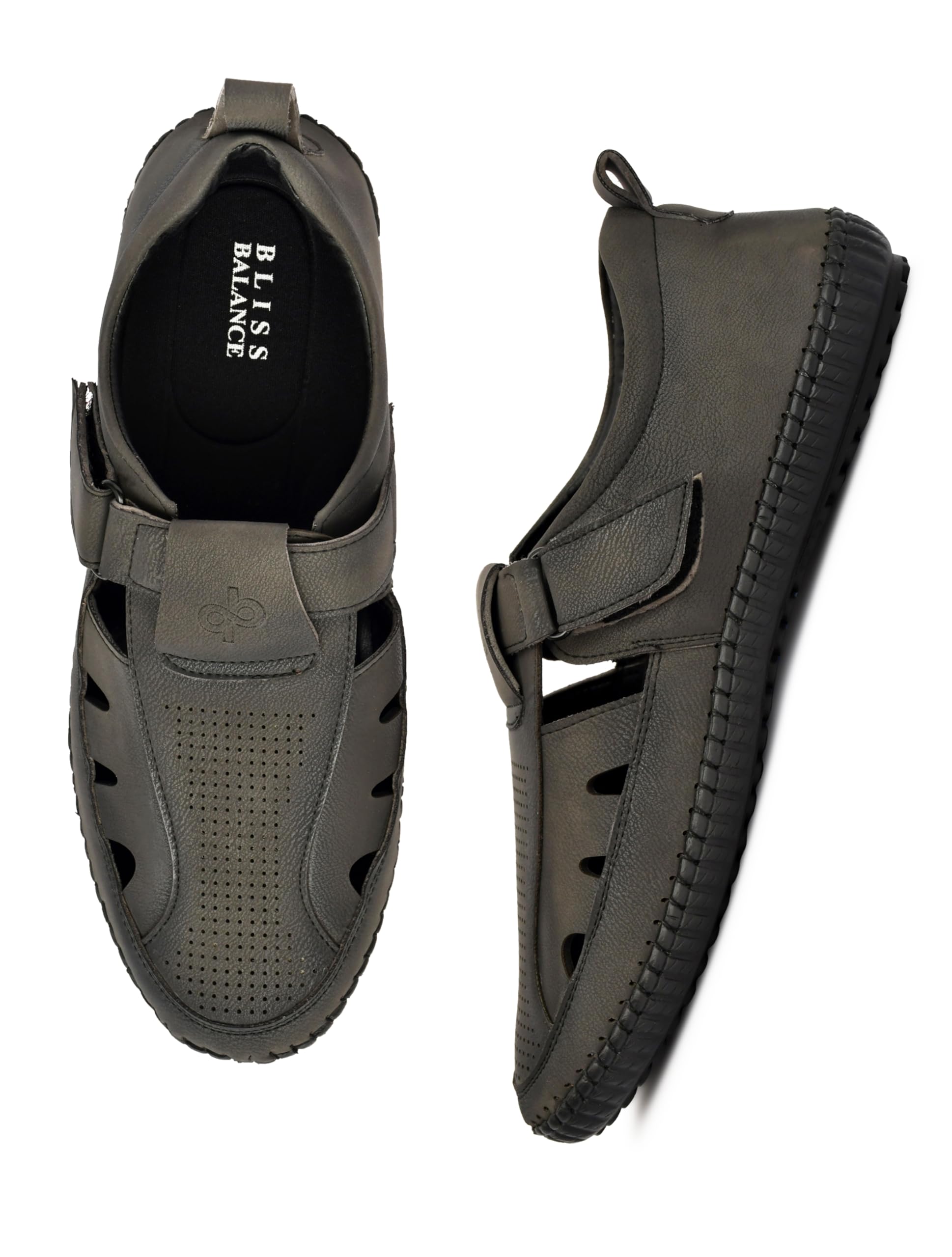Super Soft Ortho Friendly Adjustable Velcro strap Doctor Sandal & Cushioned Footbed Lightweight Anti-Slip Sole Closed Ethnic & Dual Comfortable Fisherman Sandals Stylish for MenBB1079-image-21