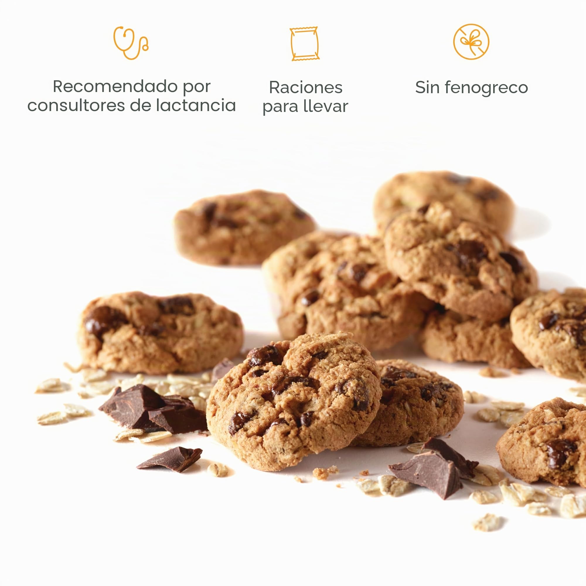 Milkmakers - Bocaditos de galletas de lactancia, avena con chispas de chocolate, 10 unidades