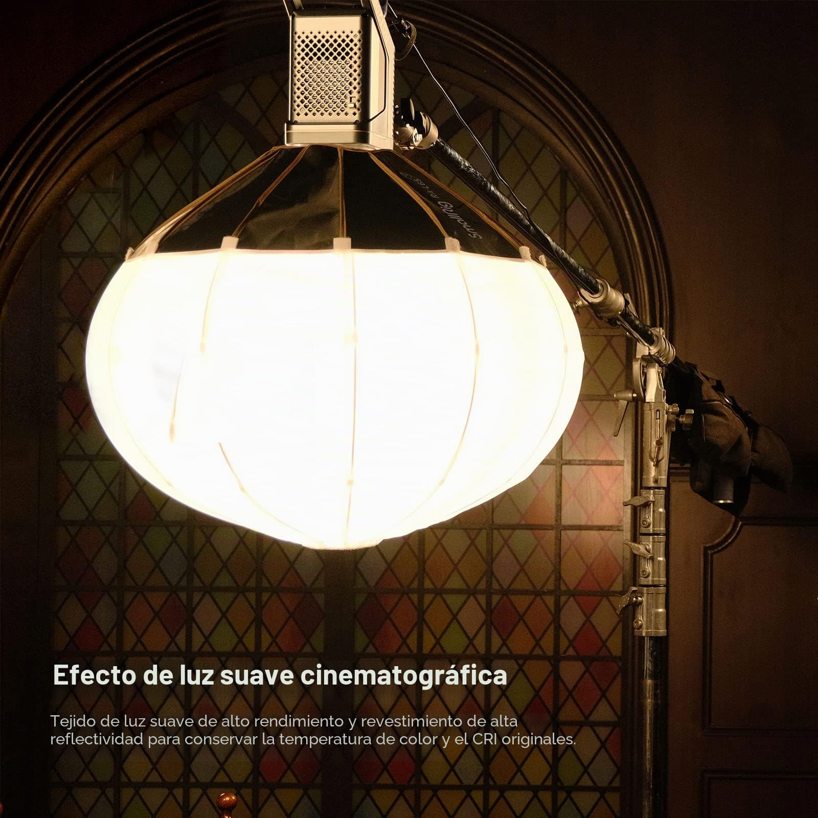 SMALLRIG 90cm/35,4" Softbox Linterna RA-L90, Montaje Bowens con Visera Flexible Tipo Velcro para SMALLRIG RC 120D/RC 120B/RC 220D/RC 220B,Compatible con Aputure Luz 600d Godox SL60W, NS65L - 3932
