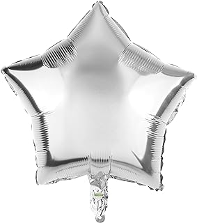 durony 12 Pieces 18 inches Silver Star Foil Balloons Star Shaped Mylar Star Helium Ballons Party Decorations For Birthday Party Anniversary Supplies, Medium