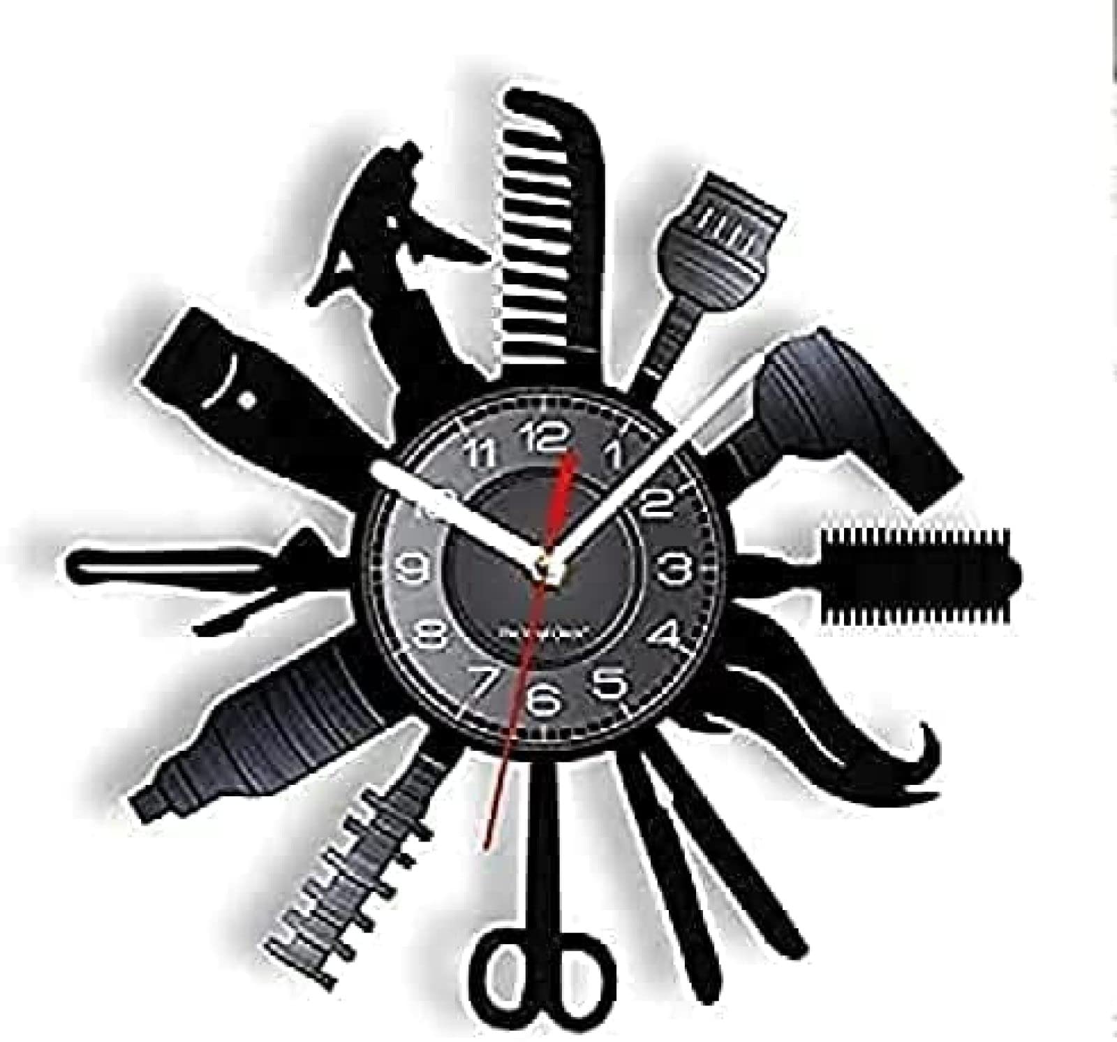 Horloge murale salon de coiffure silencieuse pour sublimer la déco de votre studio de beauté