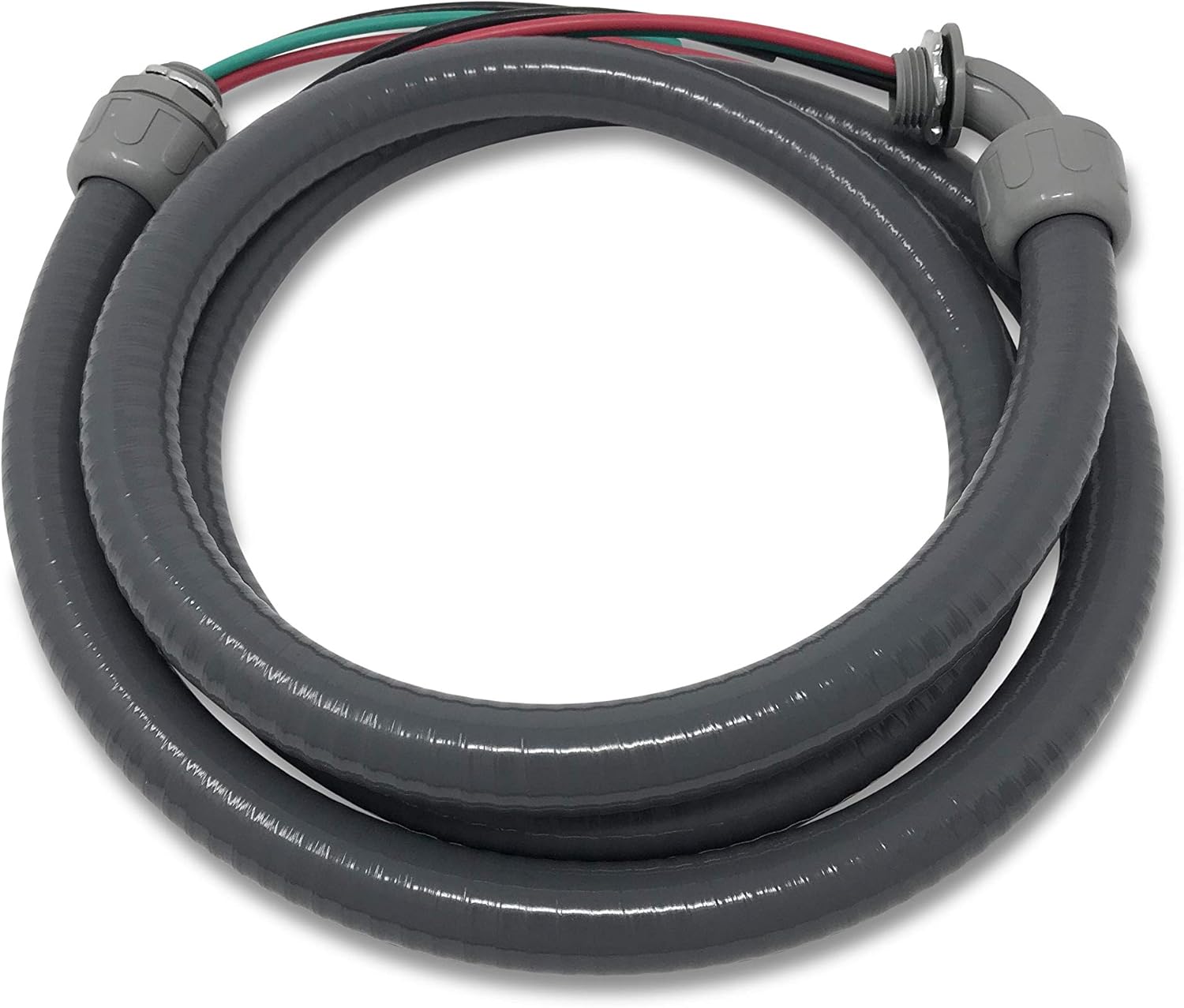 Halex 69126, Power AC, Non Metallic Liquid Tight, Conduit Whip, 1/2" x 6', 1 Per Pack, Gray