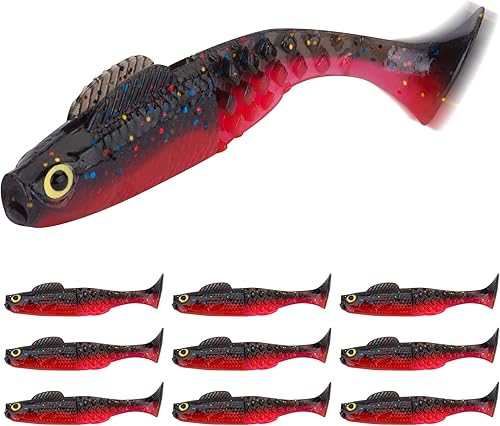 Señuelo suave de pesca, cola de paleta suave de silicona, cebos blandos de pescado para agua salada y agua dulce, trucha, lucio y lucio disponible en Yaxa Peru