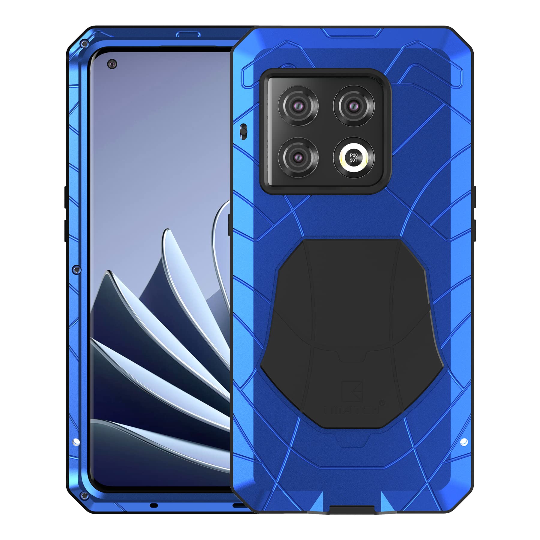 Feitennfor Oneplus 10 Pro 5G Rugged Case, Heavy Duty Dual Layer Armor Military Defender Soft Silicone Rubber Men Outdoor Gift Cover for Oneplus 10 Pro 5G 2022 (Blue)