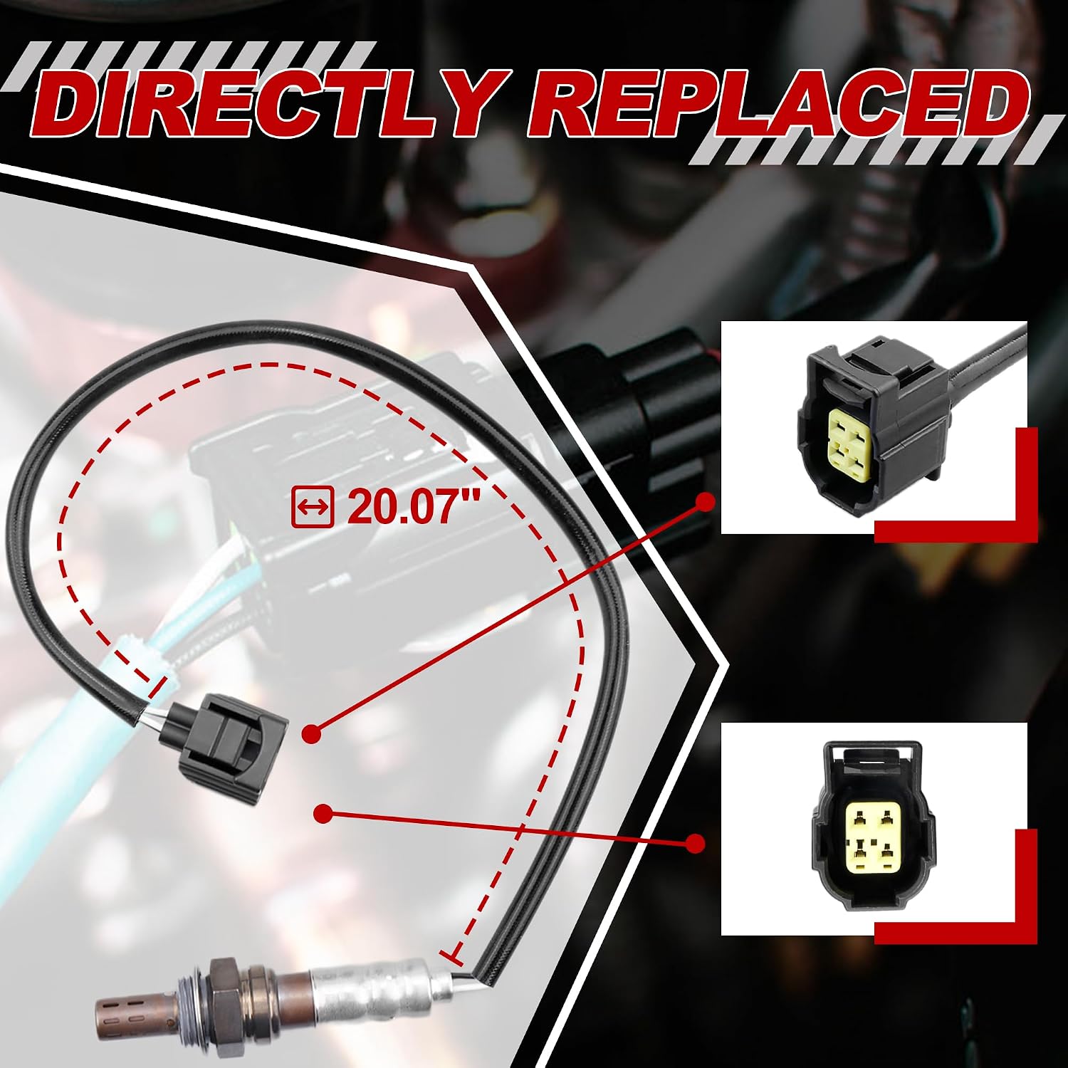Oxygen Sensor Upstream Downstream 234-4587 15510 Compatible for Chrysler 300 Town Country Compatible for Dodge Dakota Durango Charger Journey Commander Wrangler 2001-2018 (Set of 2)