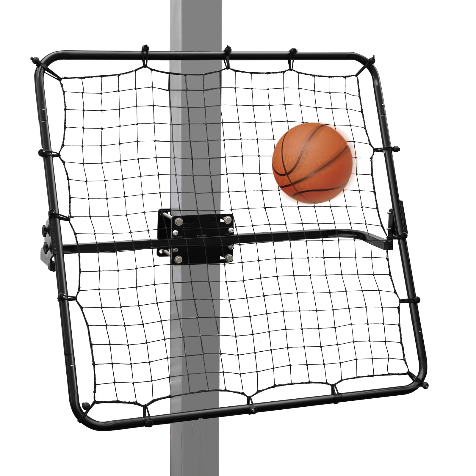 Basketball Rebounder Passback Net, Multi-Sport Training Rebound Net, Easy Set up on 2''~6'' Pole, Easy Adjustable, for Passing and Shooting Practice