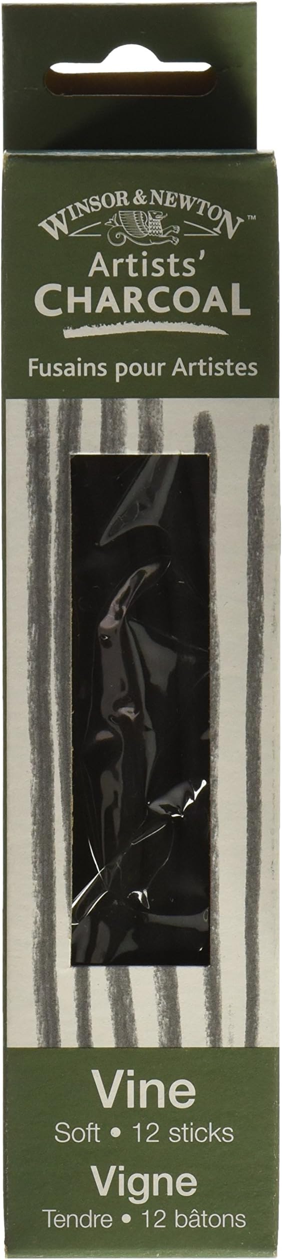 Reeves Winsor & Newton Artist Vine Soft Charcoal Sticks 12/Pkg