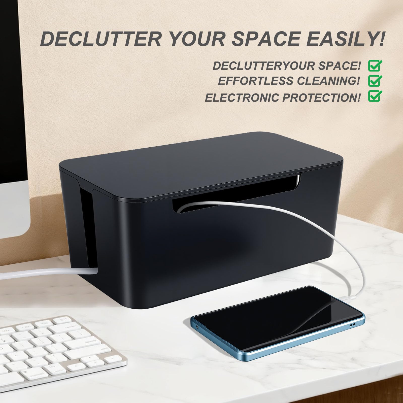 Cable Management Box - Organize Your Desk! -2