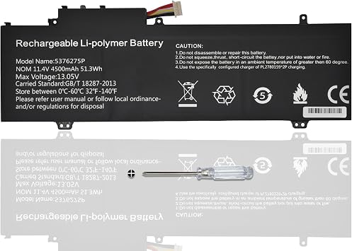 5376275P NV-509067-3S UTL-509068-3S Laptop Battery for Gateway GWTN141-10BK | GWTN141-10BL GWTN141-10GR GWTN141-4 Gwtn141-4BL GWTN141-4BK GWTN156-5BL GWTN141-2BL GWTN156-7BK 11.4V / 51.3Wh / 4500mAh
