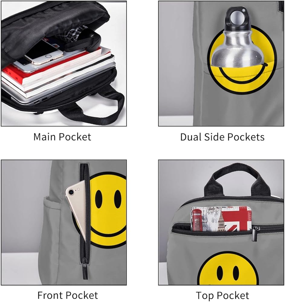 Amazon.co.jp: [Bolney] カラフル ニコちゃんマーク リュック メンズ