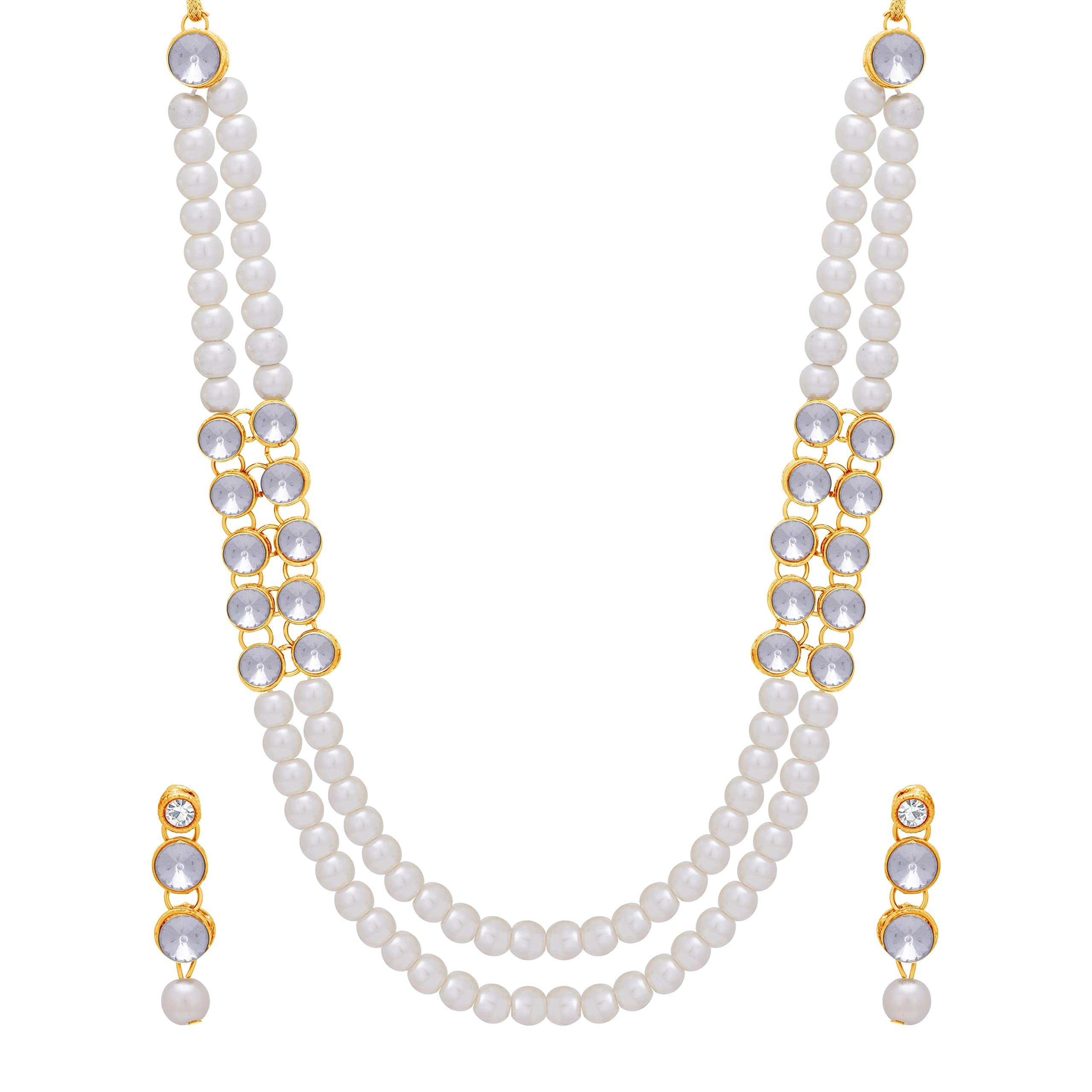 Sukkhi Amazing Gold Plated Kundan & Pearl Layered Necklace Set For Women (NS102717) (B0B4WWV4W6) Amazon Price History, Amazon Price Tracker