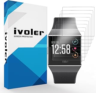 iVoler [8 Unidades] Protector de Pantalla para Fitbit Ionic, [Cobertura Completa] [l?quida Instalar] [Sin Burbujas] HD Transparente TPU Suave l?minas Protectora