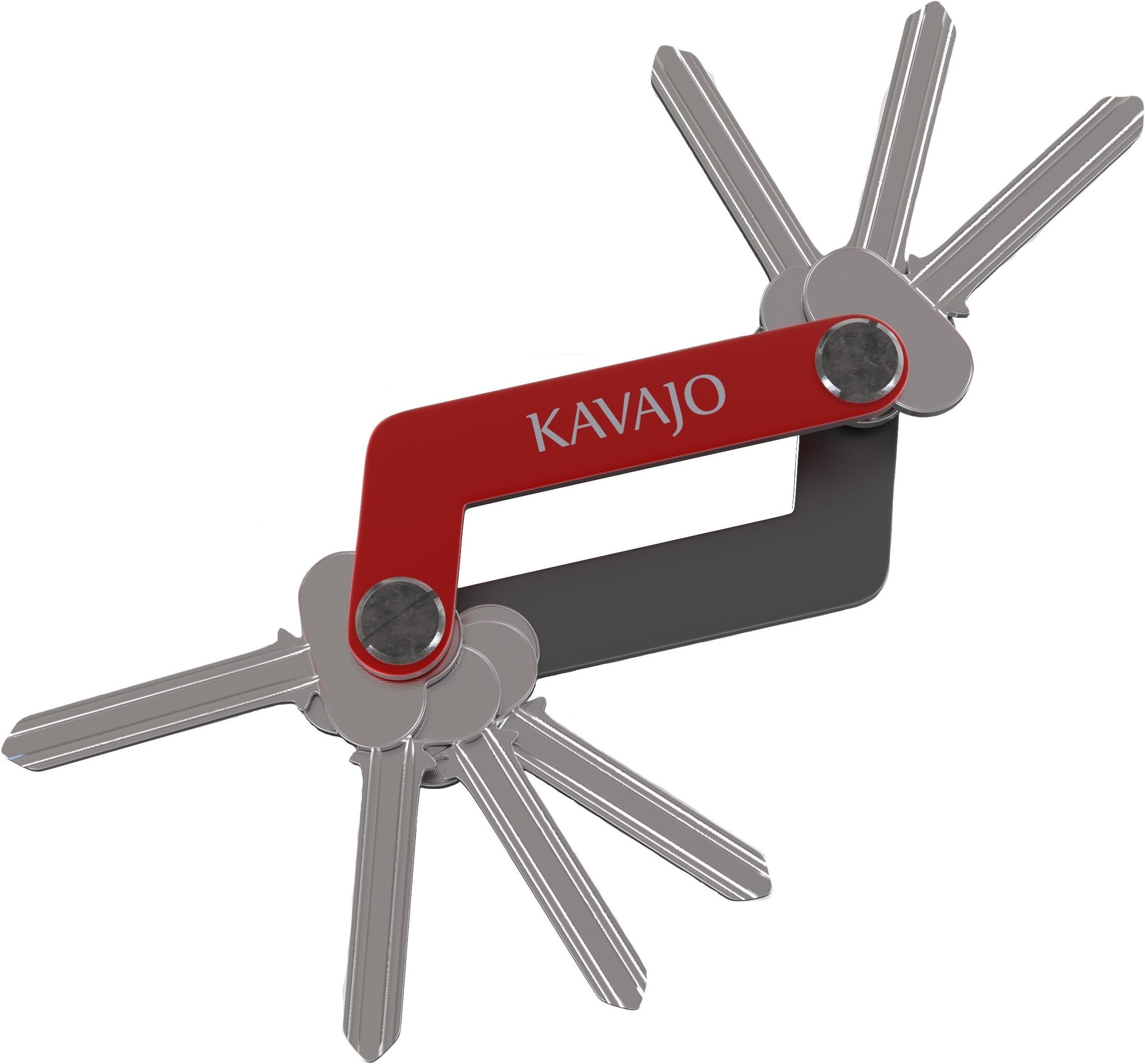 Compact Key Organiser Holder for up to 12 keys - Smart Pocket Design lightweight in red