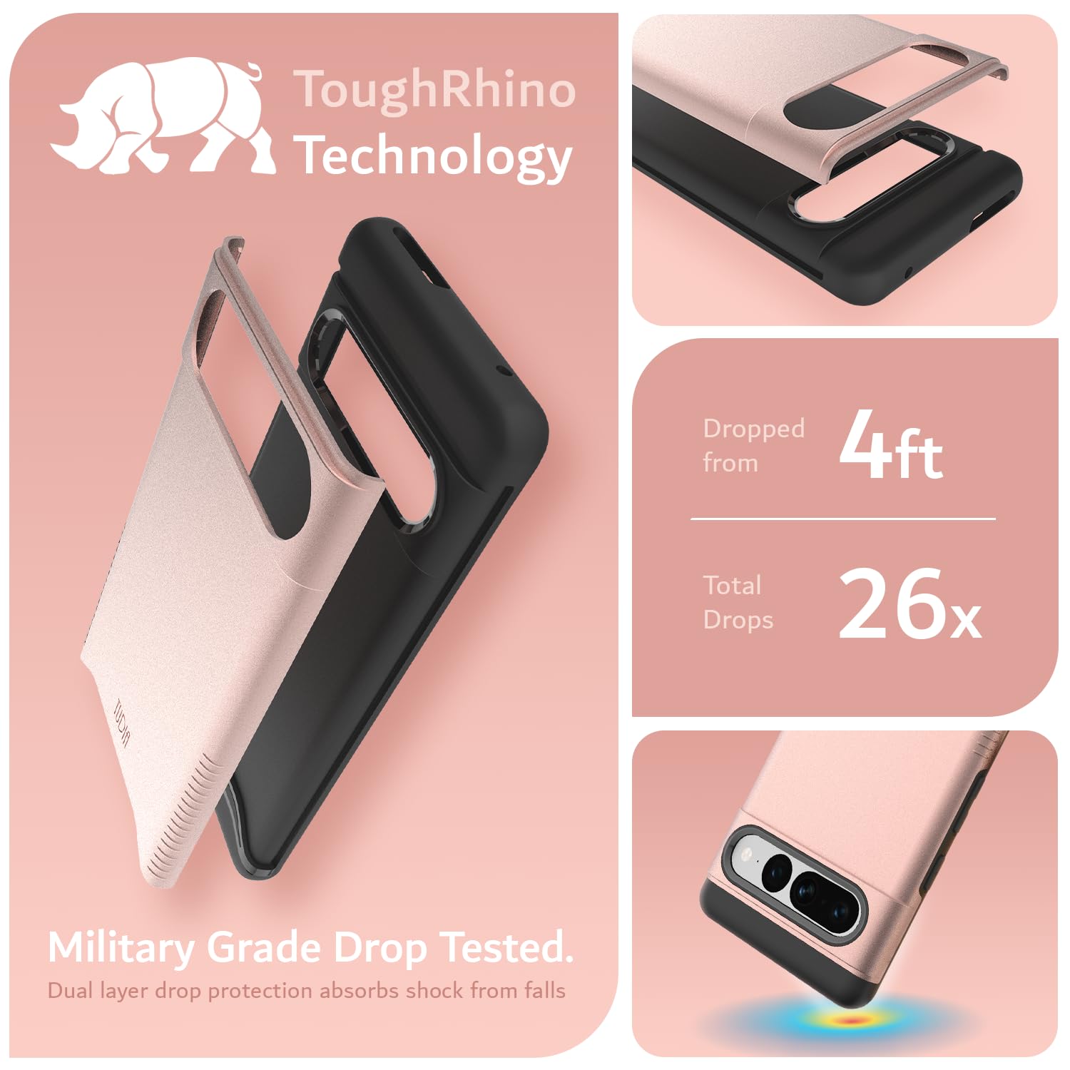 Amazon.co.jp: 「米軍MIL規格・2層保護」TUDIA Pixel 7 Pro 用 ケース 