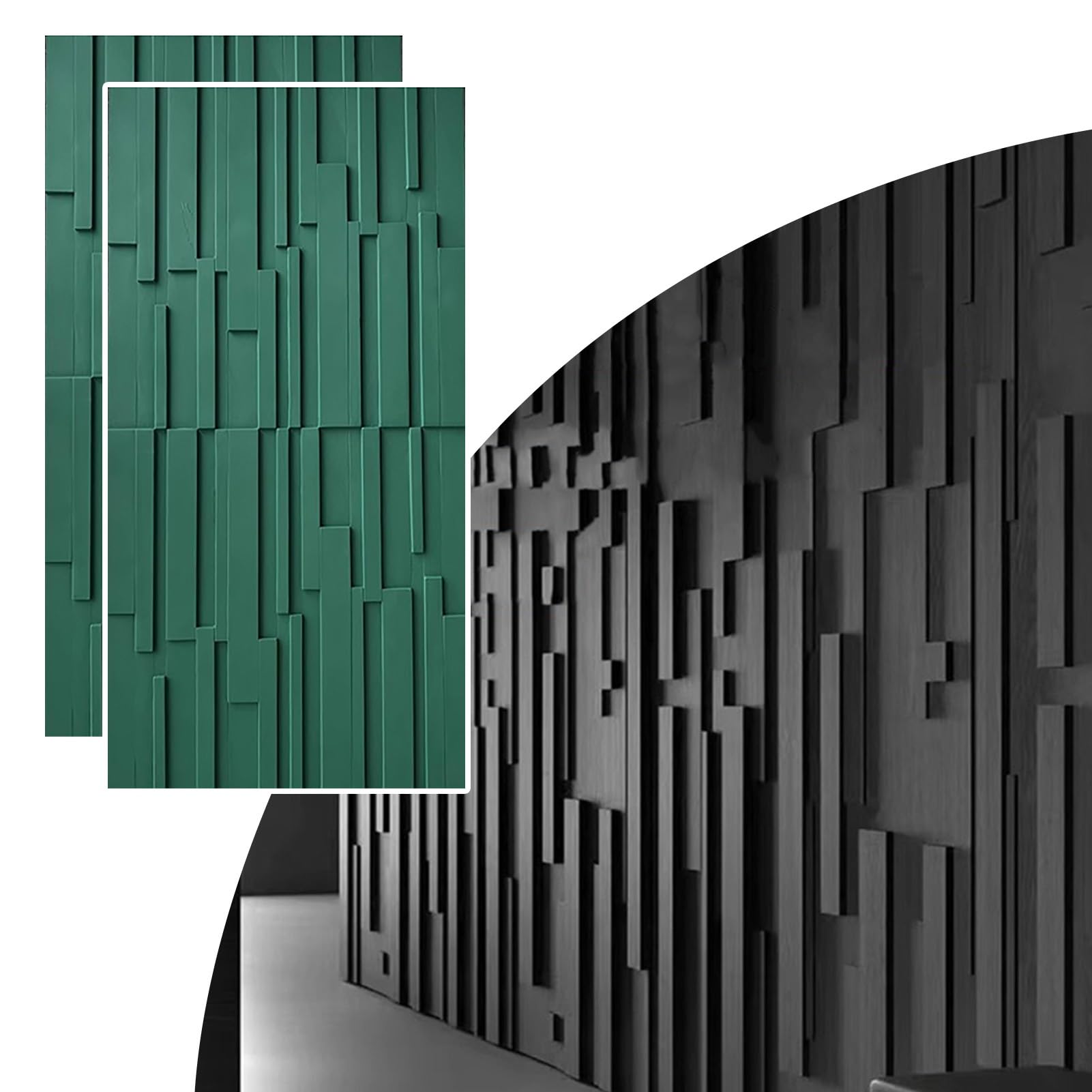 IBOWZ Kit di Pannelli murali 3D per Decorazioni Esterne e Interne, Facile Installazione per Rivestimenti murali di corridoi e bagni