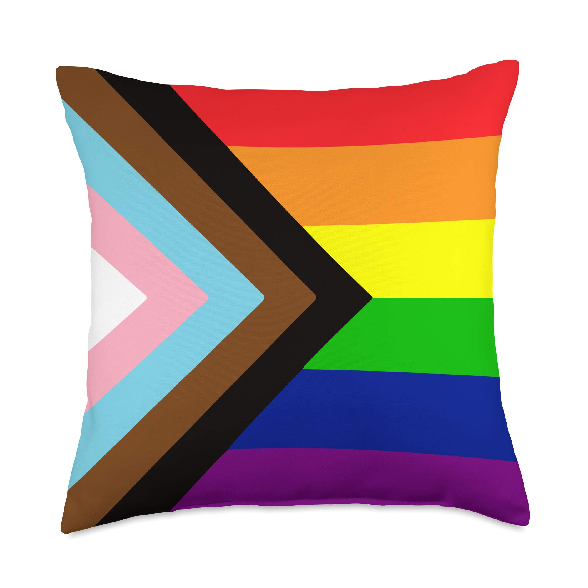 Rainbow LGBT Cushion, Queer Home Decor, Equality LGBTQ Progress Flag, Gay Pride, LGBT Throw Pillow, 