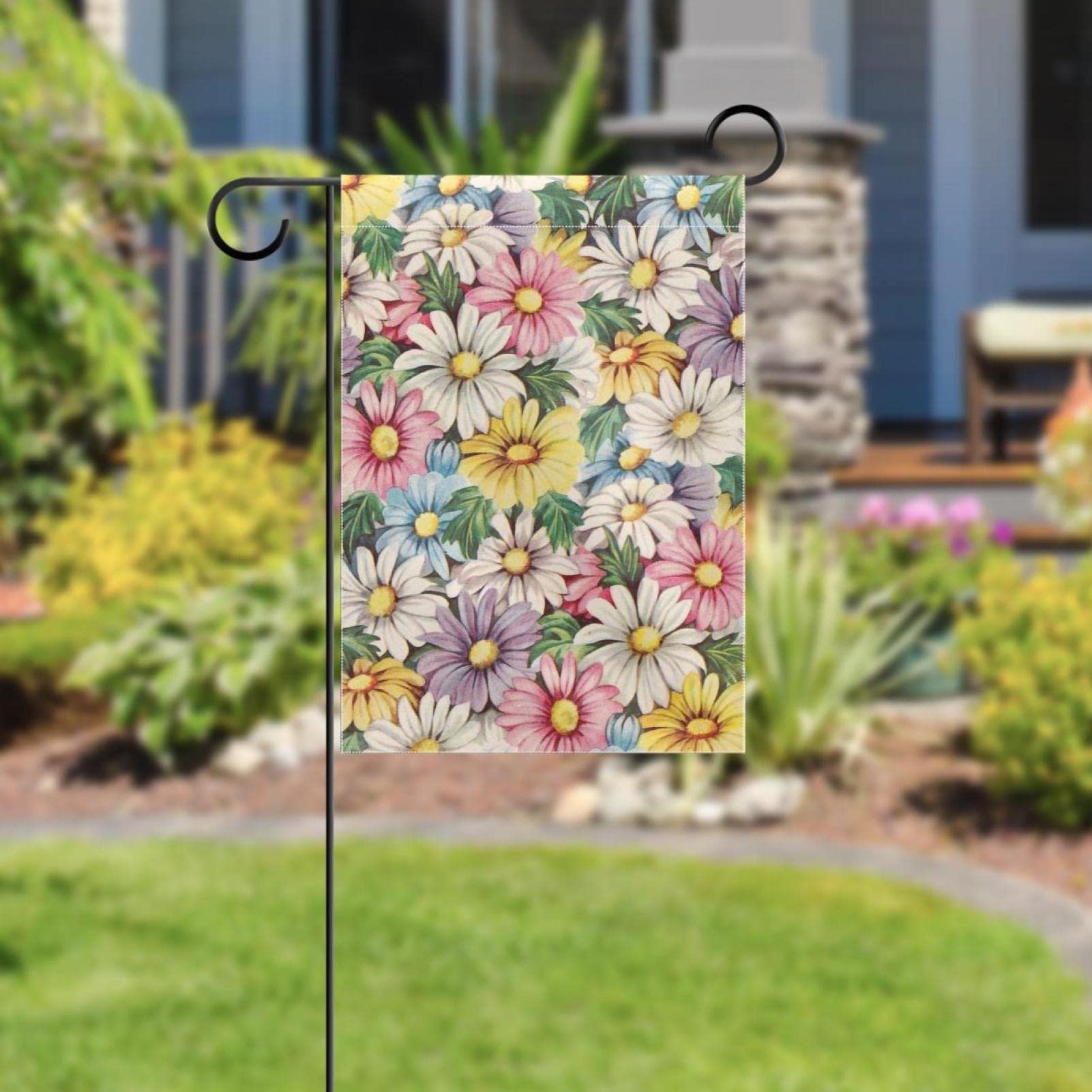 Summer Hello Sunshine Bandiera Da Giardino 30,5x45,7 Cm - Doppia Faccia Con Margherite Floreali, Per Esterno, XJ04