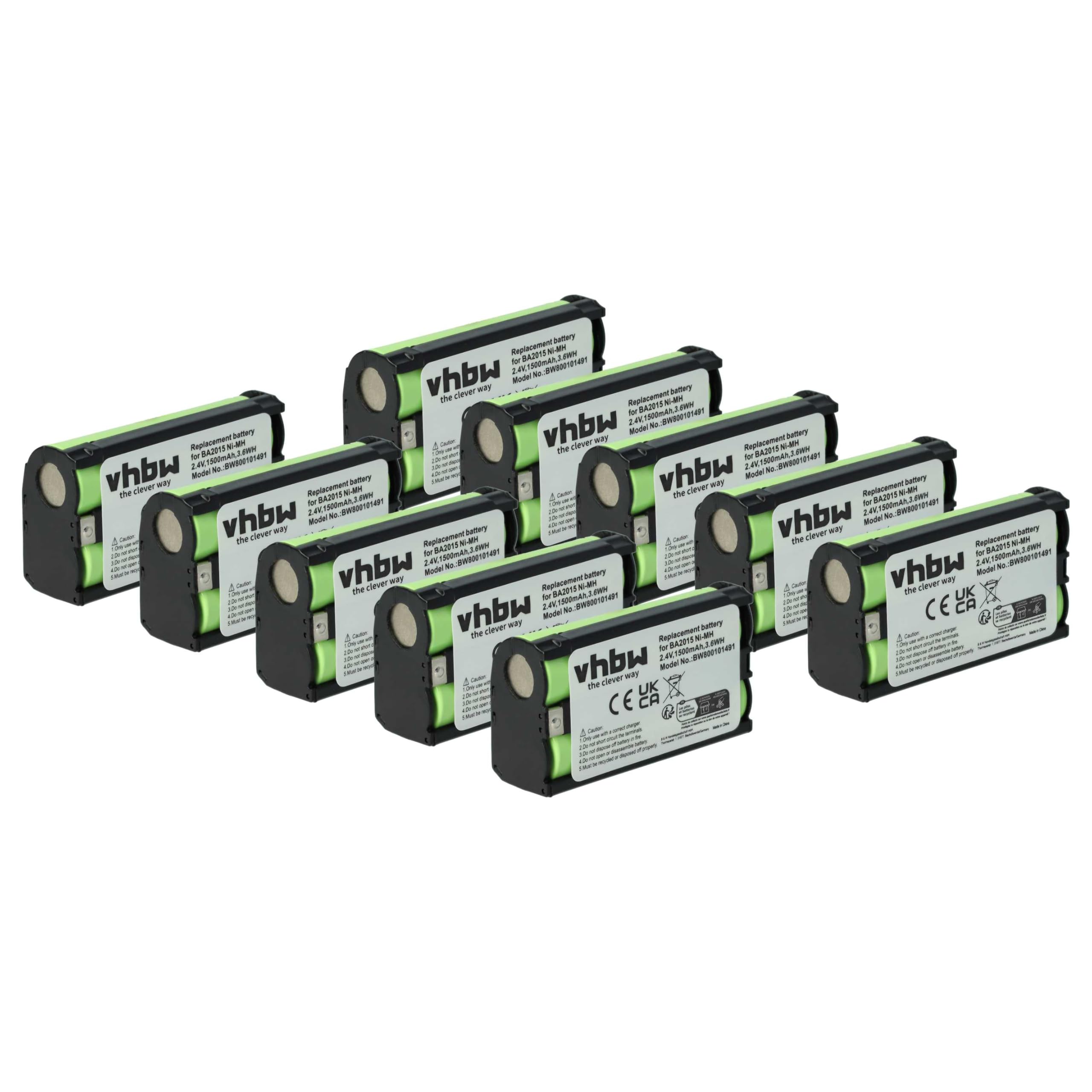 vhbw 10x Batterie Compatible avec Sennheiser EW 335 G2