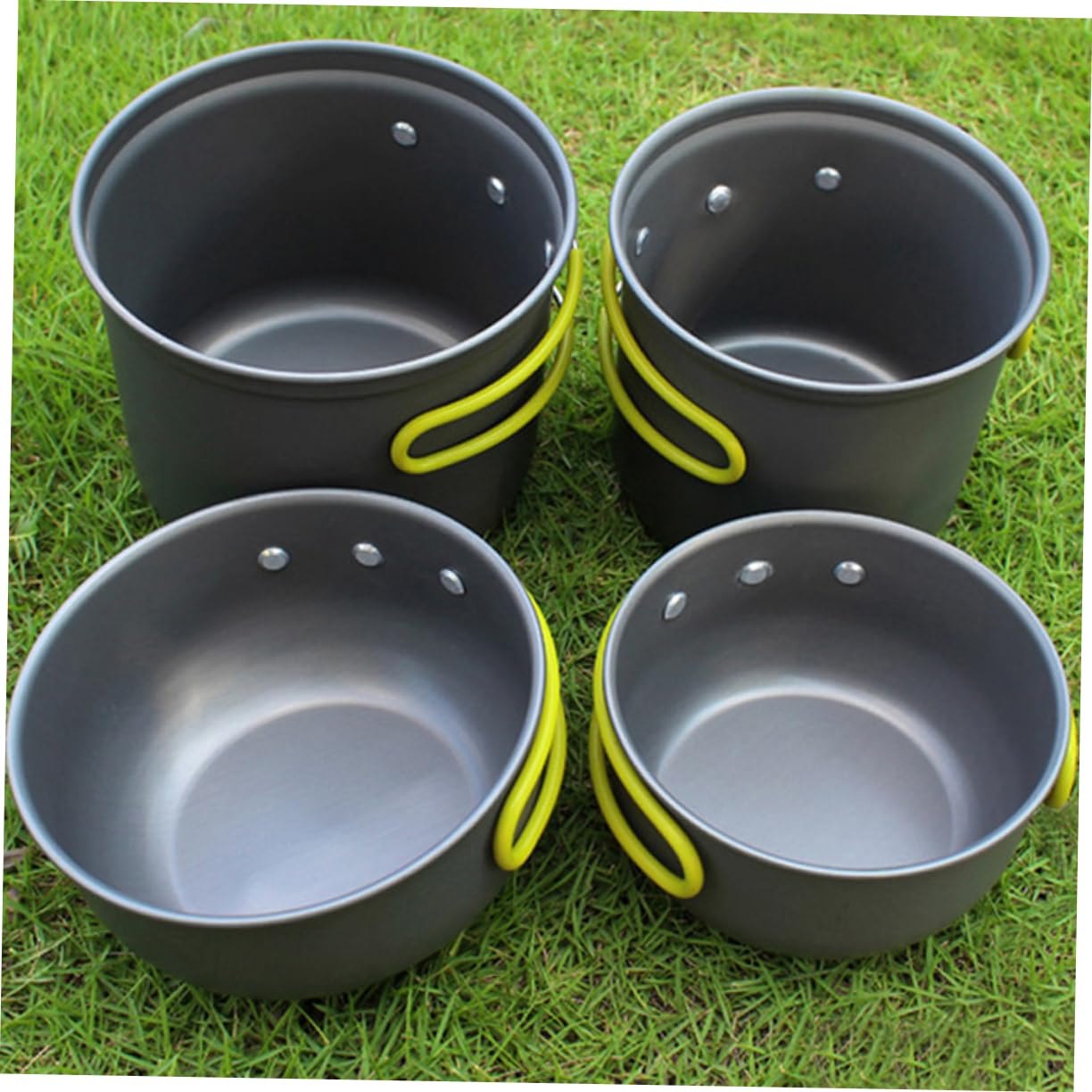 Juego de Cocina para Acampar de Aleación de Aluminio, 4 Piezas Portátil