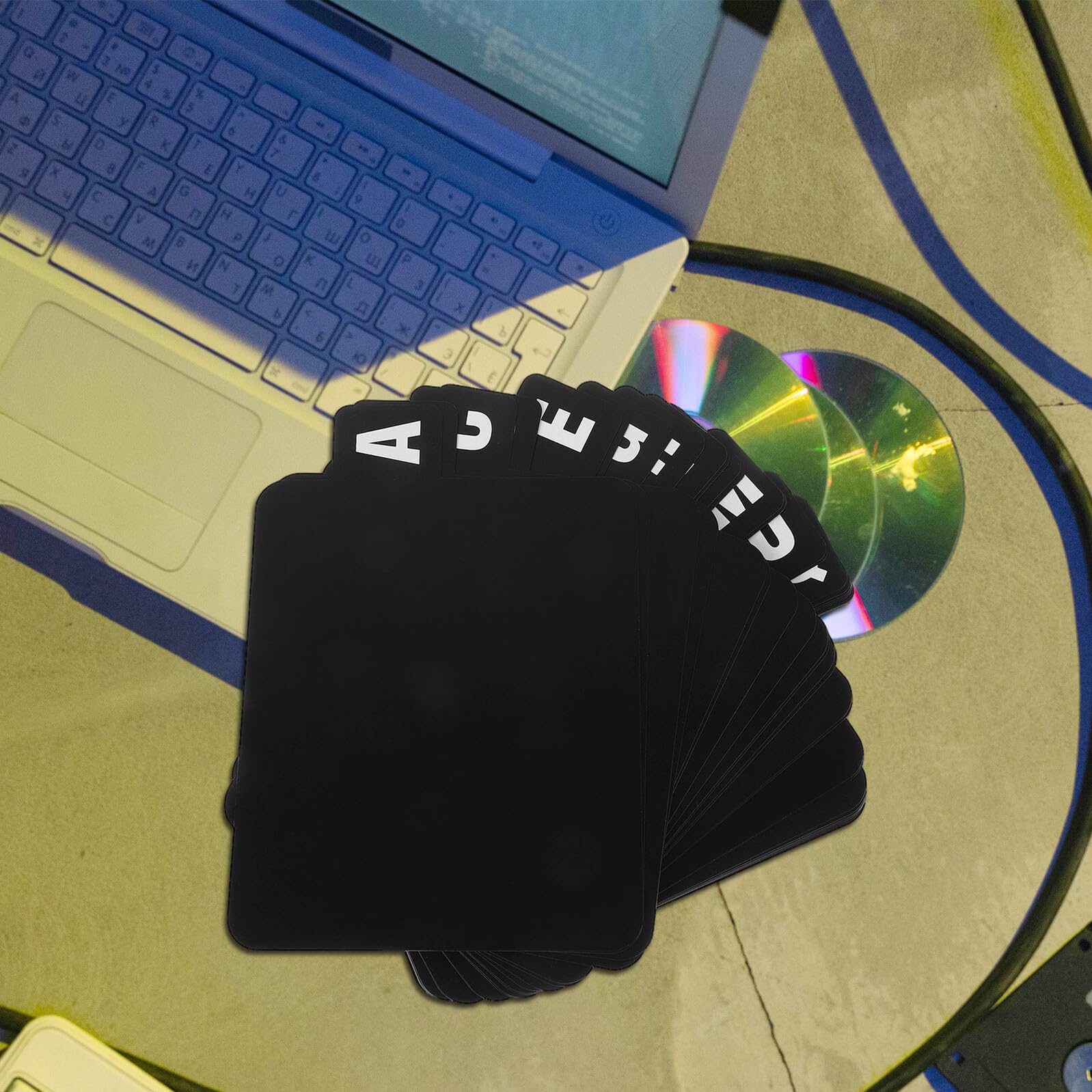 Juego de 2 Separadores de Discos de Vinilo Az en Plástico Resistente, Divisores de Índice Alfabéticos para Estantes Multimedia, Organizadores para Almacenamiento de Discos