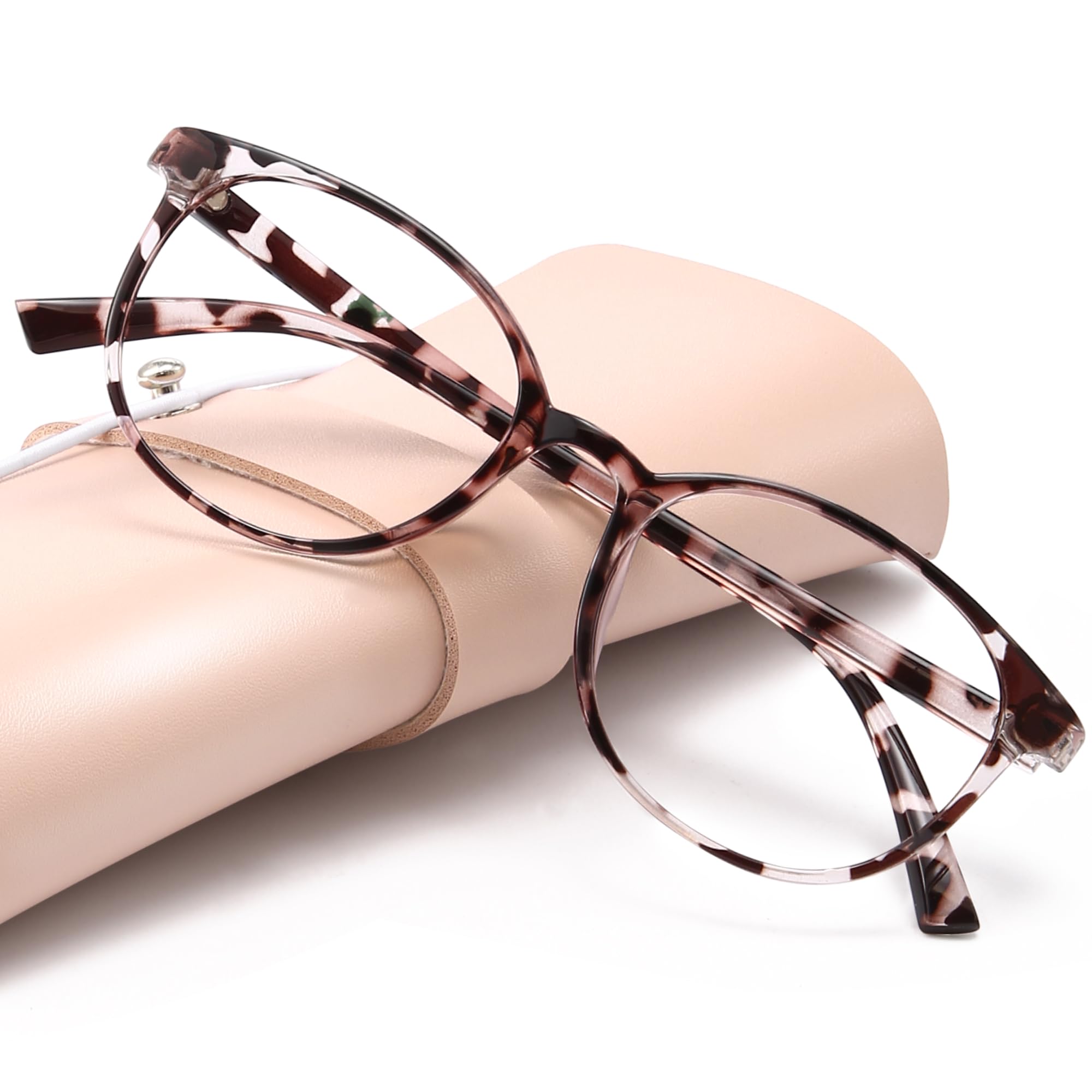 miyya Stylish Blue Light Glasses for Woman with Case - Cute Blue Light Blocking Computer Glasses - Anti Eyestrain & UV Glare