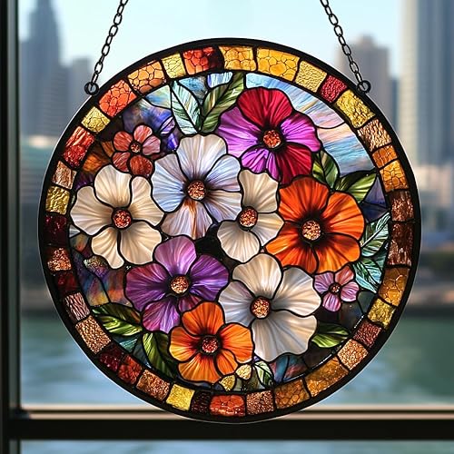 Miniatura 28 de Atrapasoles de cámara vintage retro de acrílico con efecto de vidrio manchado para ventana, colgante de coche, adorno navideño para interior y Como