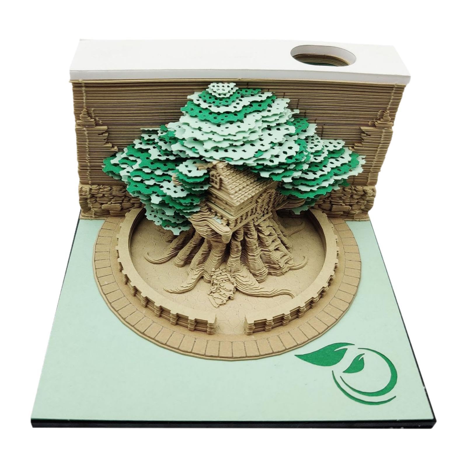 Bloc de Notas 3D para Decoración Del Hogar Y Fiestas, Verde