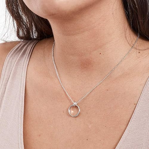 Vista 3 de Dear Ava Collar de regalo para mujeres y niñas, colgante de joyería moderna ajustable, idea de regalo de amor para ella con tarjeta sincera, regalos