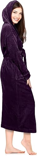 Miniatura 4 de NY Threads Bata larga de felpa con capucha para mujer