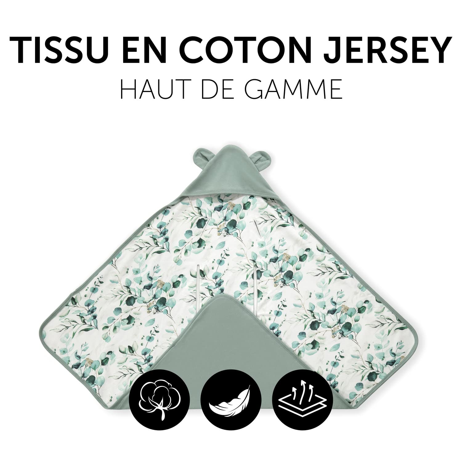 hauck Couverture Enveloppante Bébé - Nid d'Ange Bebe Cosy pour Siege Auto, Poussette, Nacelle avec Harnais 5 Points, Lavable - Vert Menthe (Snuggle N Dream)