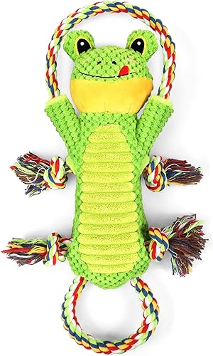 Juguetes para perros de peluche con papel arrugado y cuerdas, juguetes interactivos para cachorros, juguete masticable para perros pequeños,