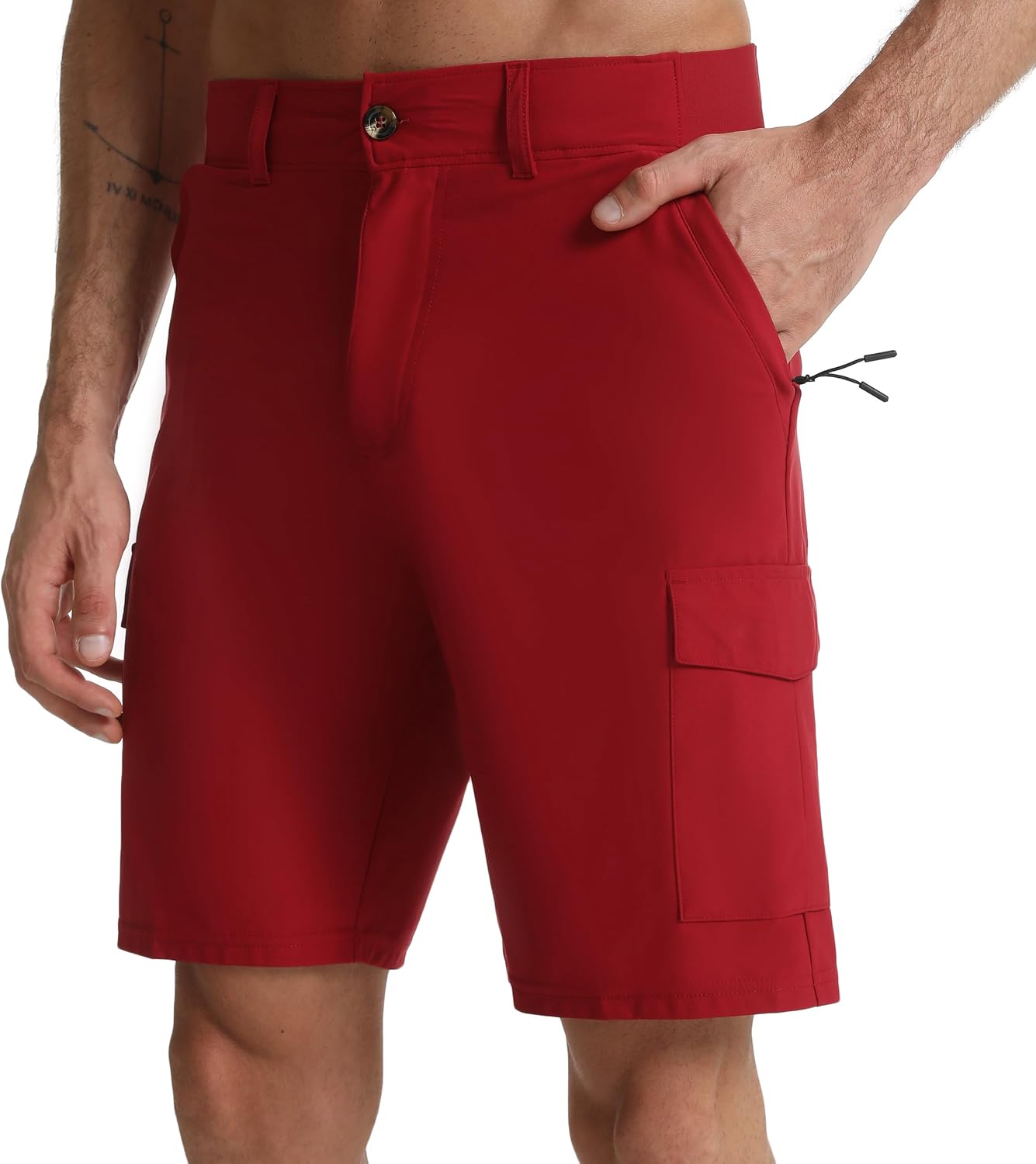 Haowind Men's 9“ Quick Dry Hiking Cargo Shorts-Lightweight Performance Shorts with 5 Pockets for Golf Travel Casual Work