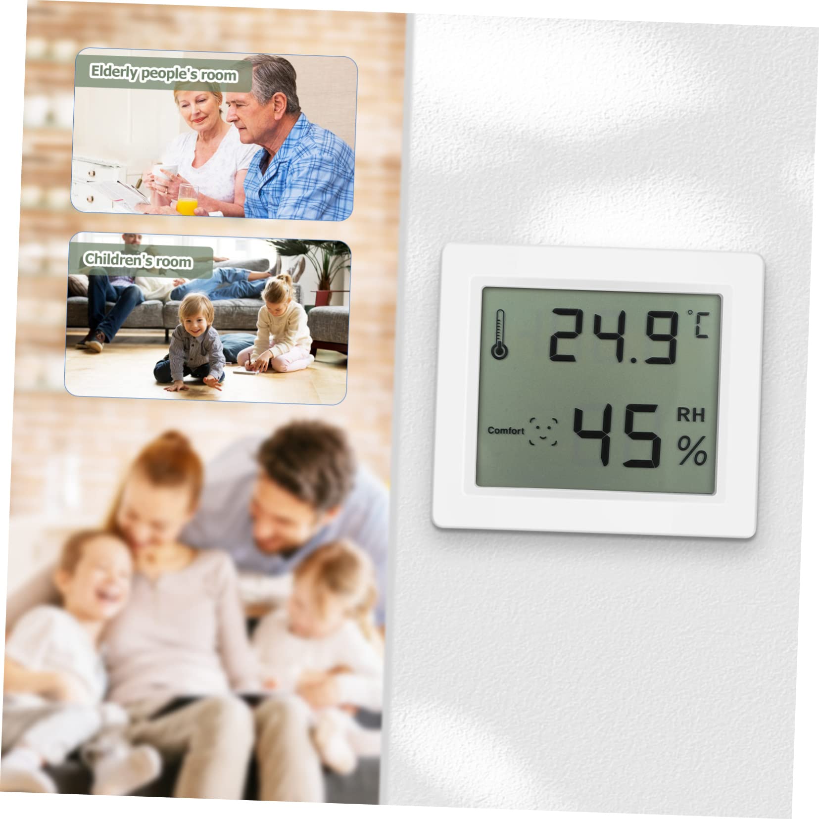 TOYANDONA 3 Sätze Hygrometer Haushalt Hydrometer Für Zimmer Drinnen Innenumwelt Raumthermometer Innen Temperaturüberwachung Zu Hause Innen-/außenthermometer Abs 2 Stücke * 3