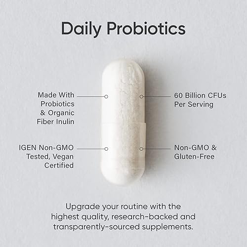 Miniatura 5 de Sports Research Wild Alaskan Pollock Omega 3 Aceite de pescado 90 cápsulas blandas (1250 mg) + probióticos veganos con prebióticos, 60 mil millones