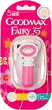 Goodmax Fairy Mini Lady Razor - Travel Size With Case - 5 Nano Blade - Moisture Bar Strip Dual Lubrication