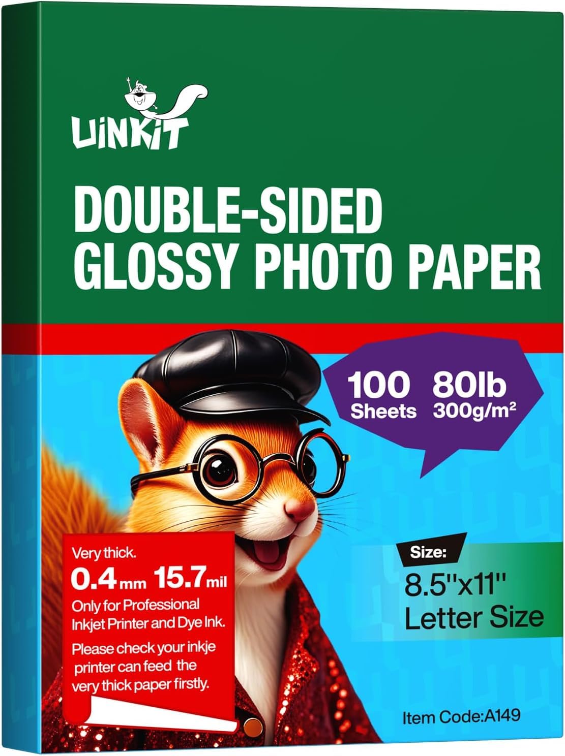 100 arkuszy grubego papieru fotograficznego o dużej gramaturze dwustronny błyszczący karton 36,3 kg 300 g/m2 broszura do drukarki atramentowej
