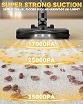 350 W Cordless Vacuum Cleaner for Dewalt Battery, 20 V Battery Vacuum Cleaner, 35 kPa, Lightweight Brushless Vacuum Cleaner with 3 Modes Suction Power, 6-in-1 Vacuum Cleaner with HEPA Vacuum Cleaner