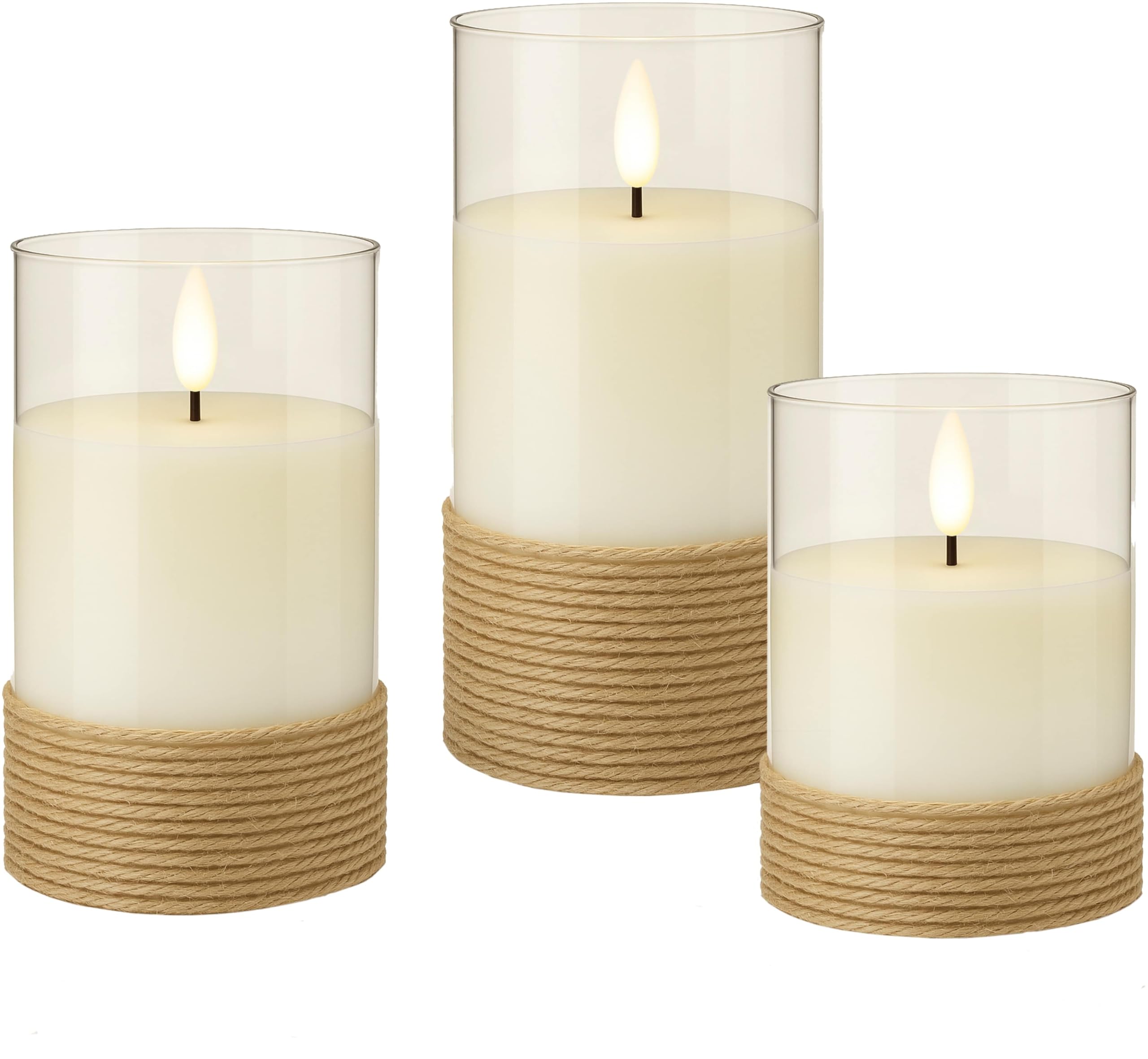 Bougies LED en verre avec minuterie pour une ambiance de salon cocooning