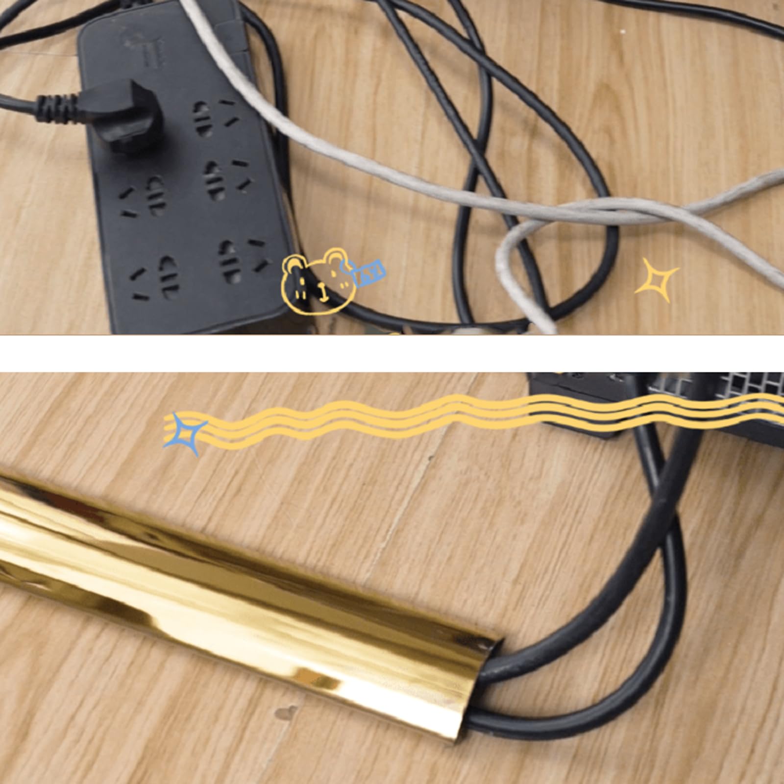 Goulotte de câbles,Kit Goulotte Passe Cable,Goulotte Passe Cable Sol,Goulotte De Câble en Acier Inoxydable,Protecteur de Câbles de Plancher,pour La Maison,Le Bureau,L'entrepôt,Le Mur