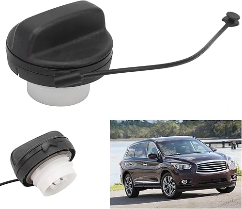 Miniatura 8 de Zerone Tapa de combustible, cubierta de montaje de gas ABS con correa 17251-3JA0A de repuesto para Infiniti JX35 QX60