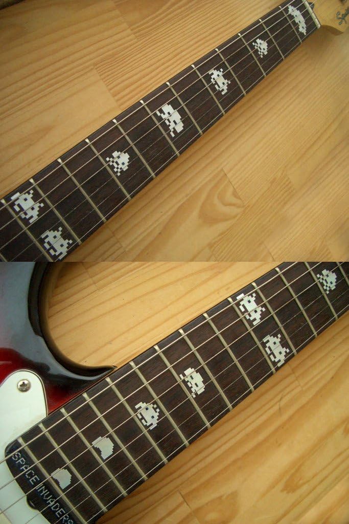 Jockomo Invaders White Pearl Guitar Inlay Sticker