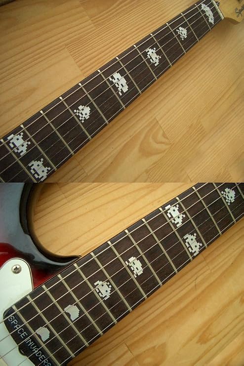 Jockomo Invaders White Pearl Guitar Inlay Sticker