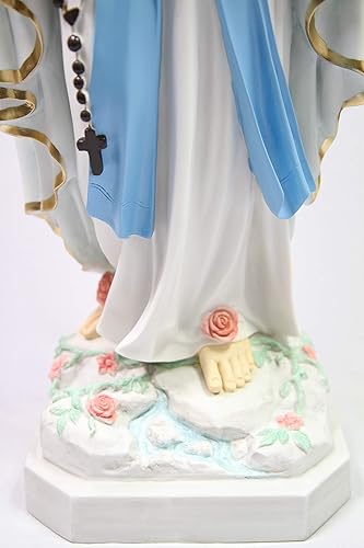Miniatura 8 de Vittoria Collection Estatua de Virgen María de 32 pulgadas de Nuestra Señora de Lourdes hecha en Italia para jardín interior y exterior