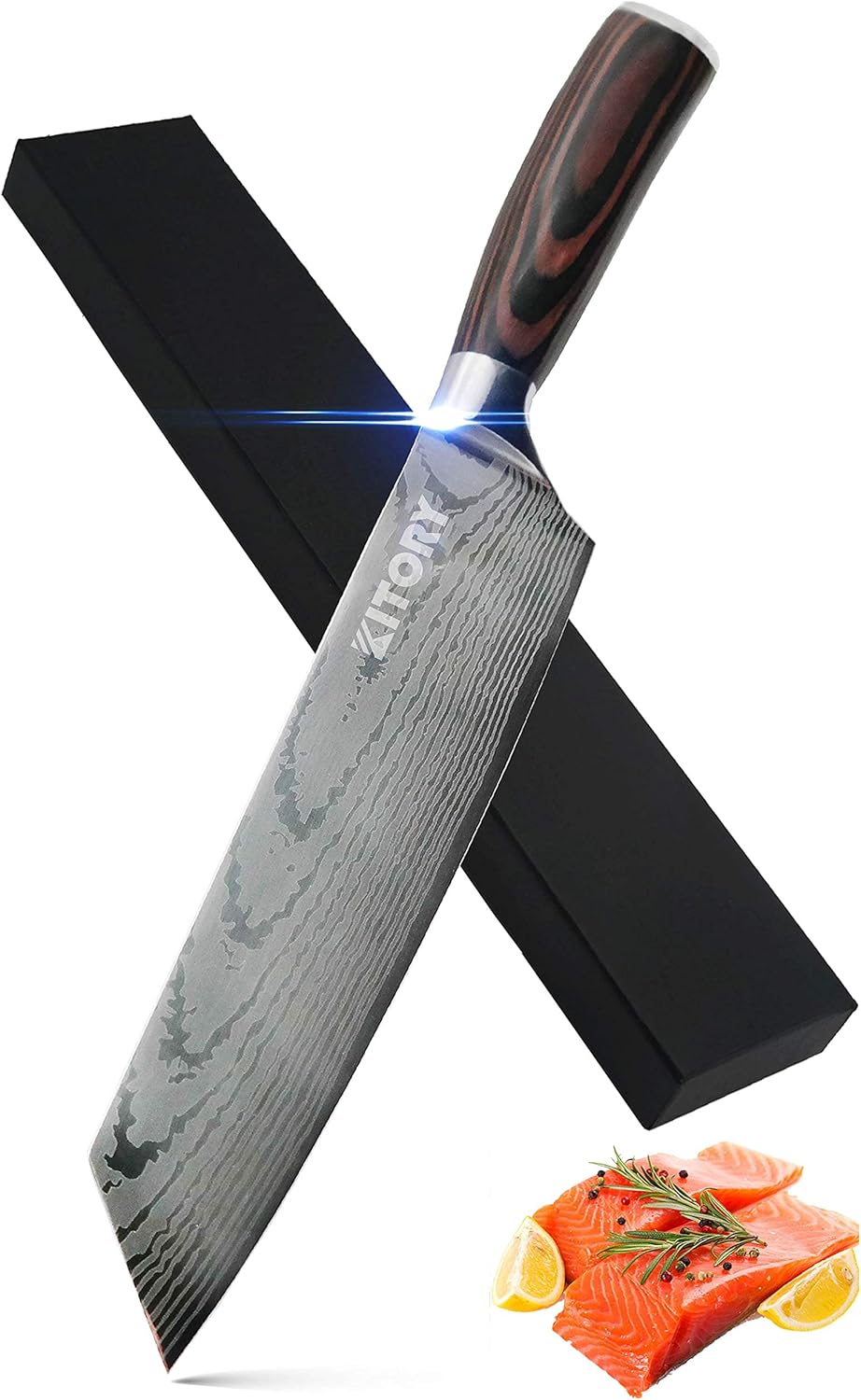 KITORY Kiritsuke Knife 8" Chef`s Knife Japanese Traditional Kitchen