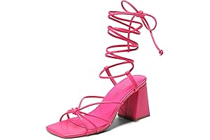 Hot Pink Lace Up Heels: Elevate Your Style